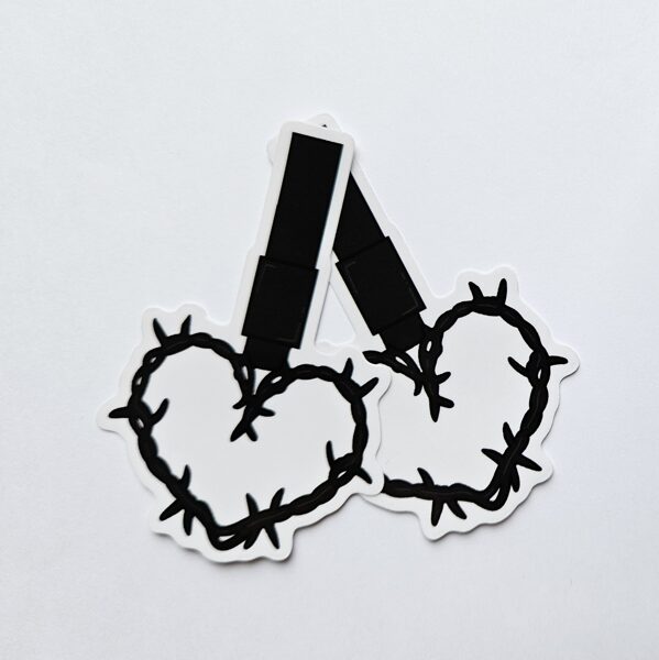  barbed wire heart sticker