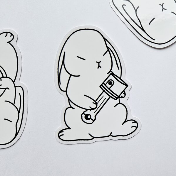 piston bunny sticker